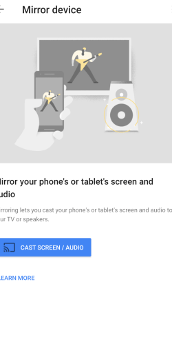 Click on Cast Screen button