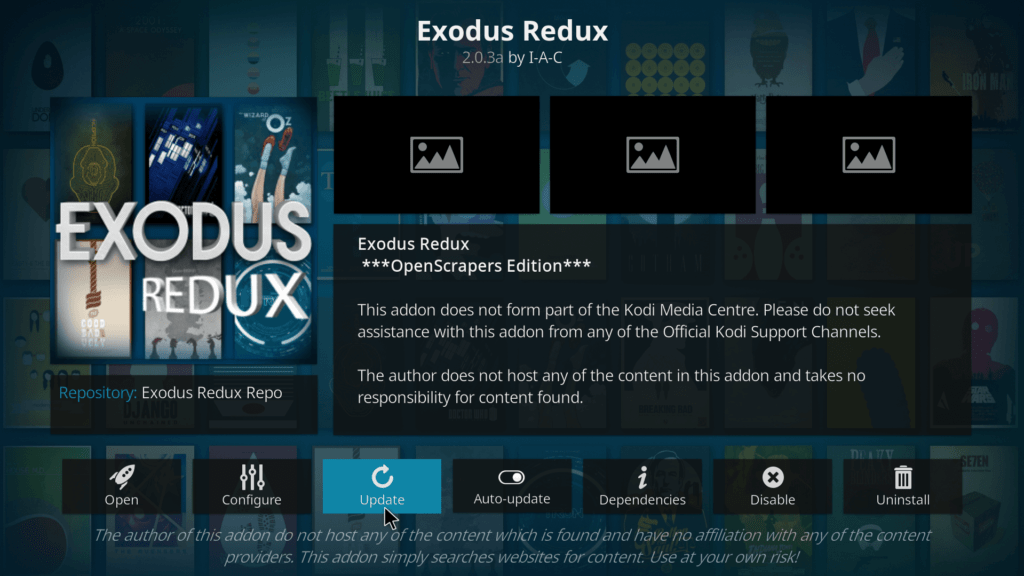 Exodus Redux on Firestick