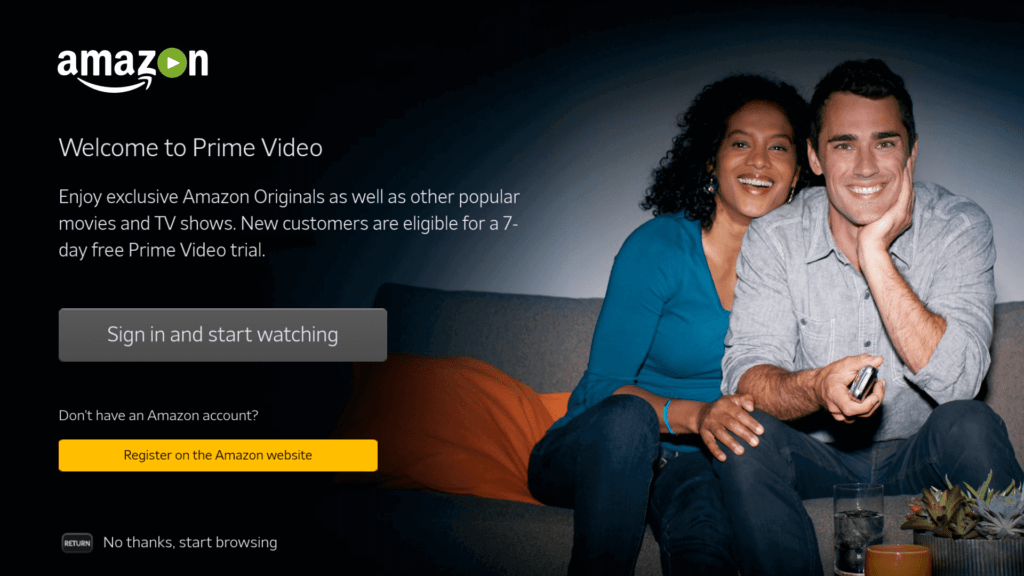 Activate Amazon Prime on Sony Smart TV 