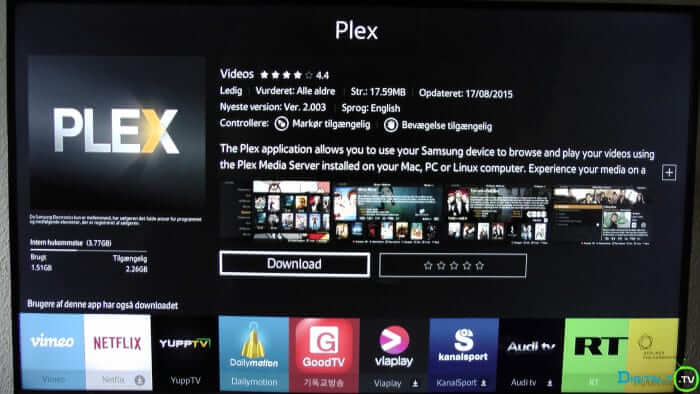 Download Plex on Samsung TV