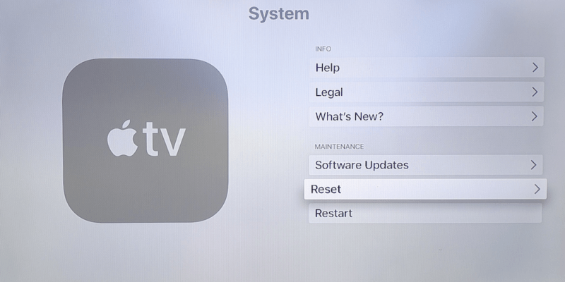 How to Reset Apple TV