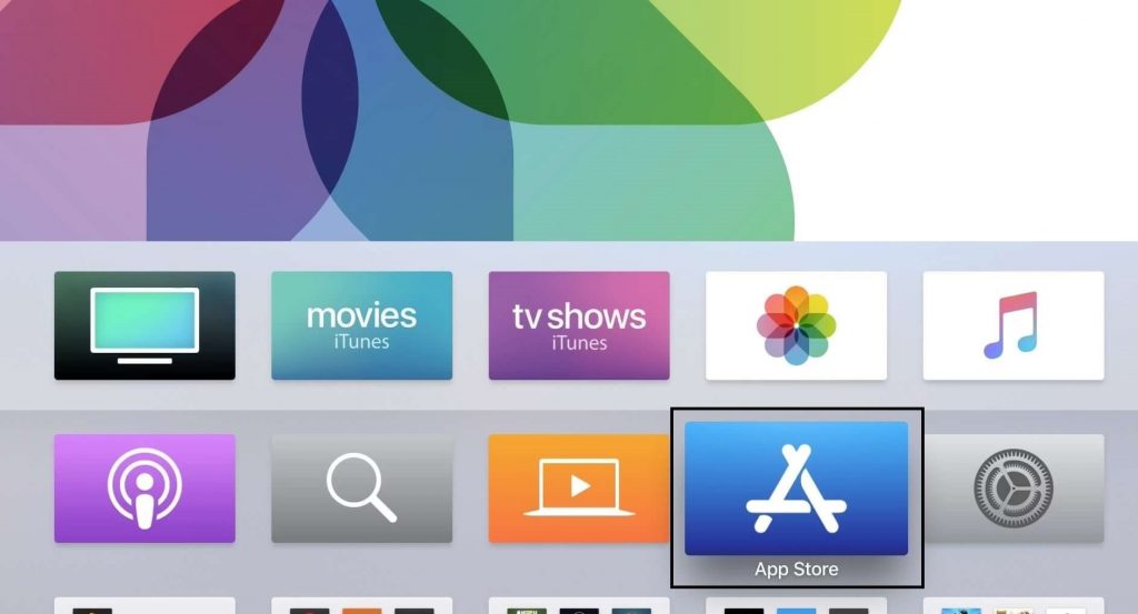 App Store on Apple TV Home screen