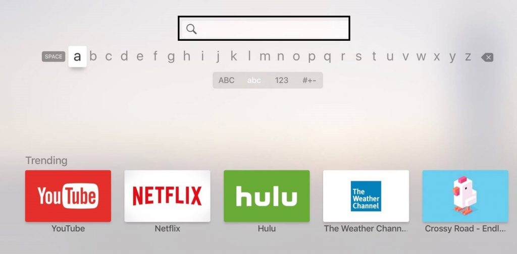 Search in Apple TV 