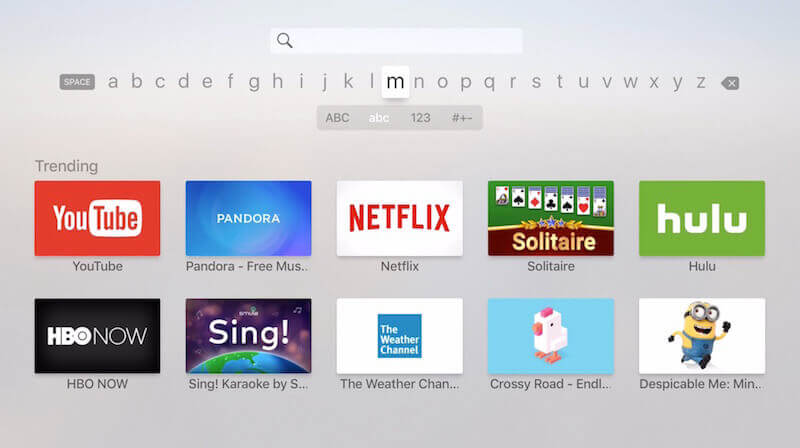 Search for RedBox on Apple TV