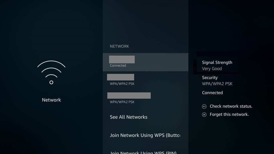 WiFi Network Connection Status - Connect Firestick to WiFi