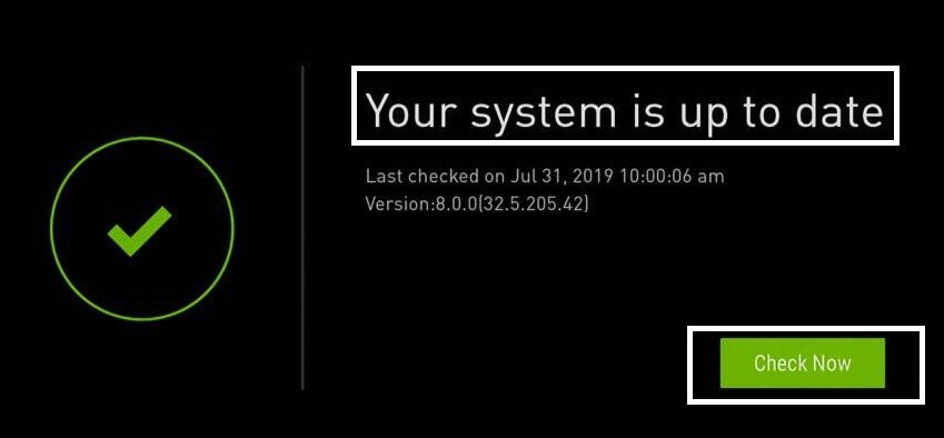 Your System is up to date