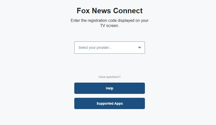 Choose Provider - Fox News on Roku