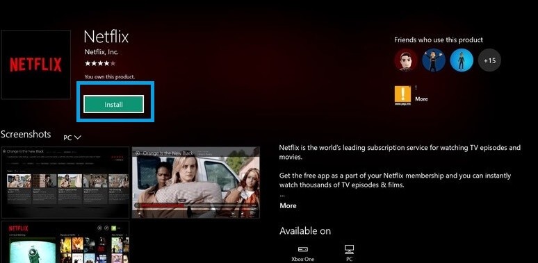 Install Netflix on Xbox