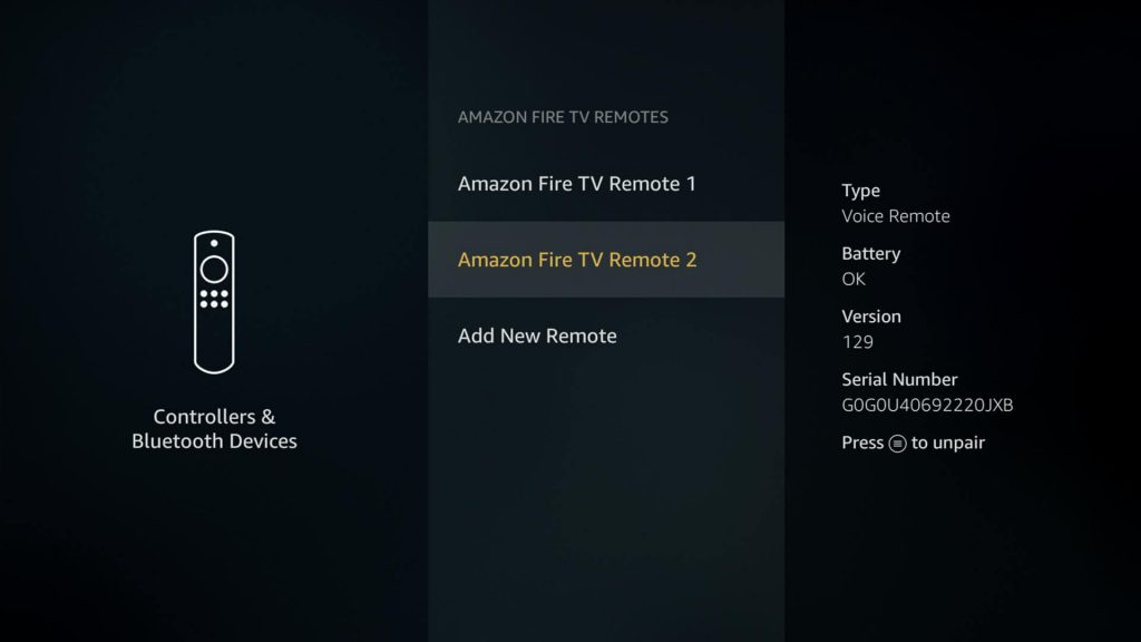 Fire TV Remote listed- Pair Firestick Remote  