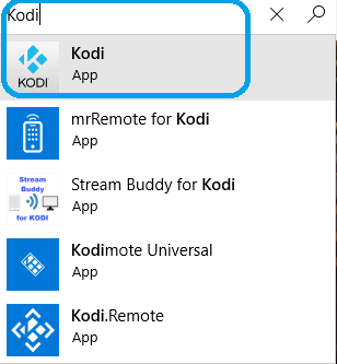 MS store - Search Kodi