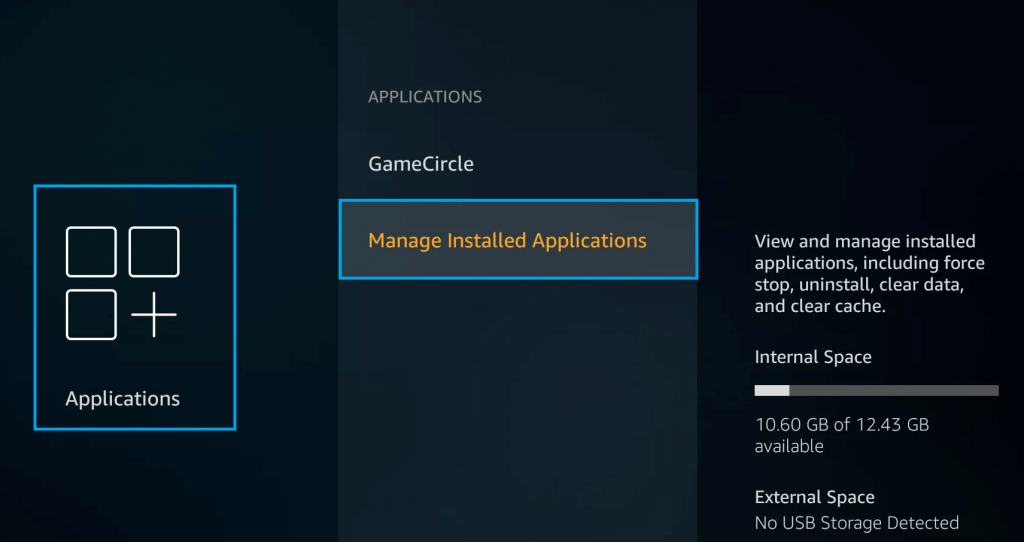 Manage Installed Applications Firestick