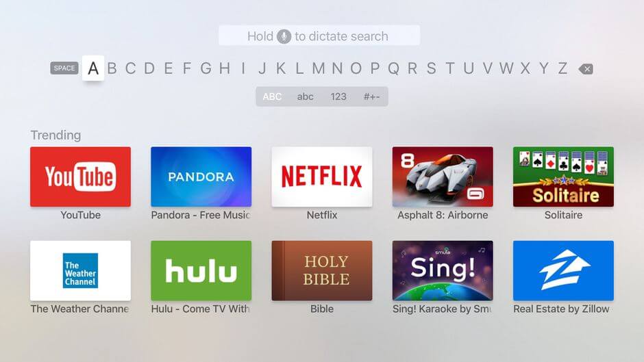 Search for CBS on Apple TV