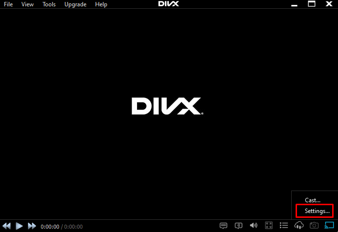 Chromecast DivX - Settings