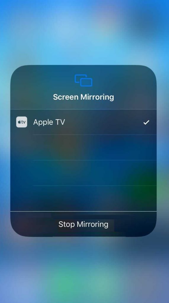 Select Screen Mirroring