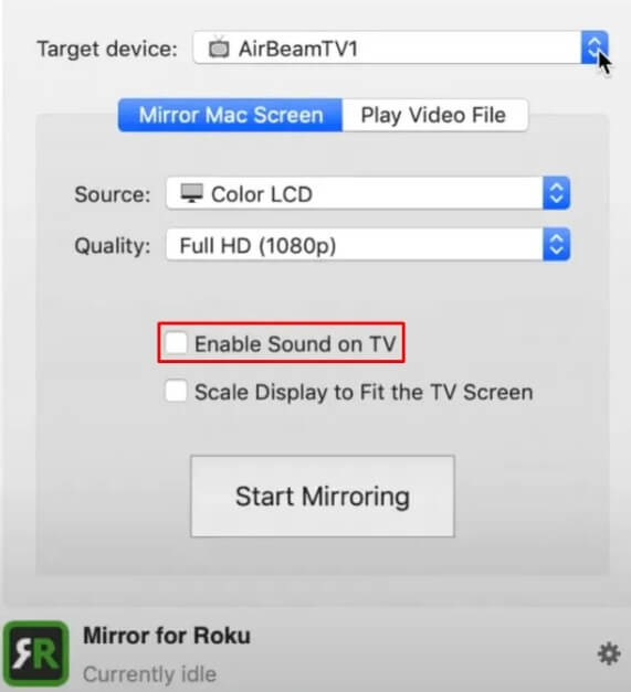 Enable Sound on TV