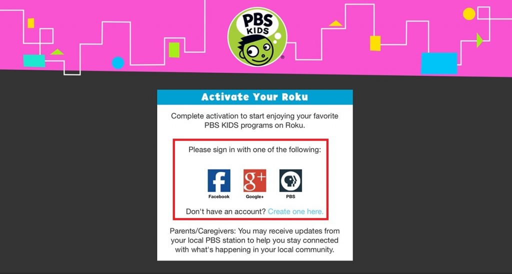 Log in to PBS Kids