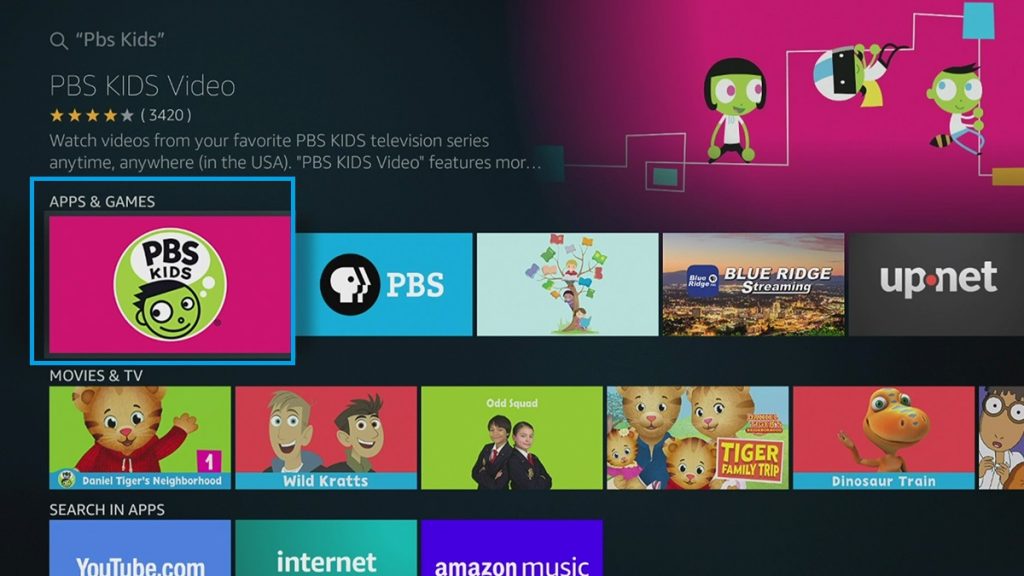 PBS Kids on Amazon Firestick