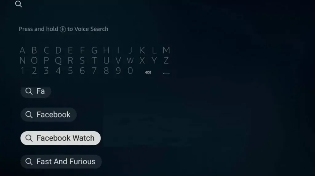 Search for Facebook Watch