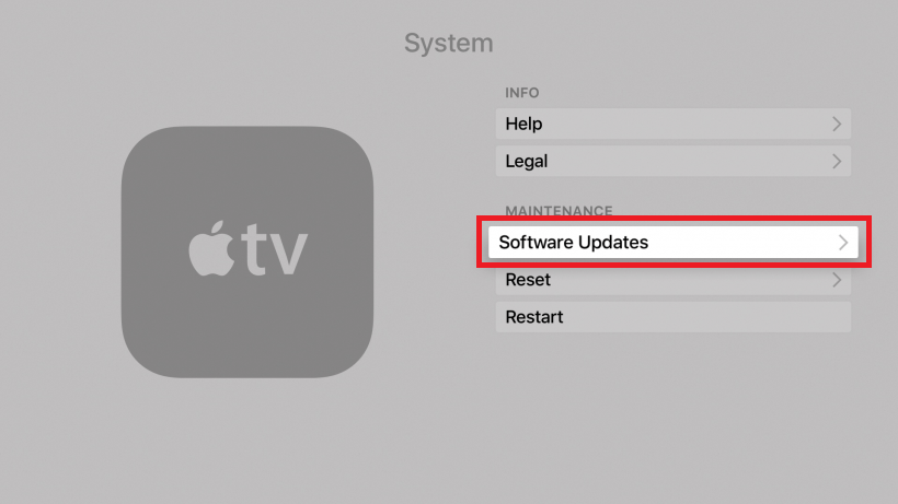 Update Apple TV Software 