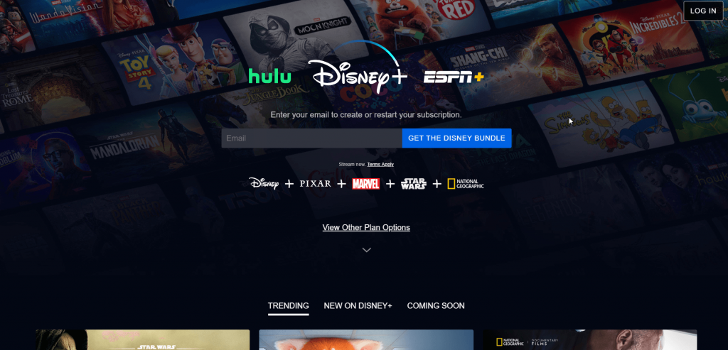 Disney Plus on Apple TV - Login