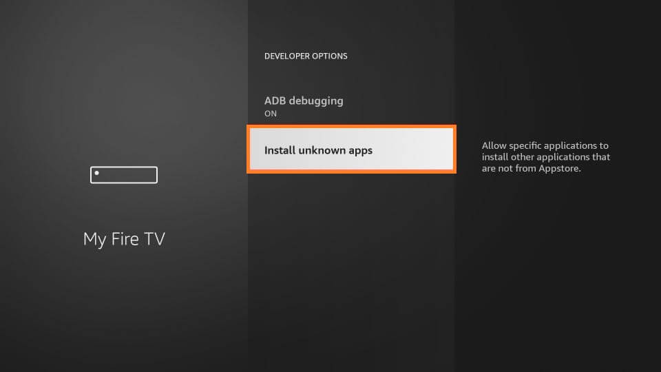 Peacock TV on Insignia TV -Install Unknown Apps