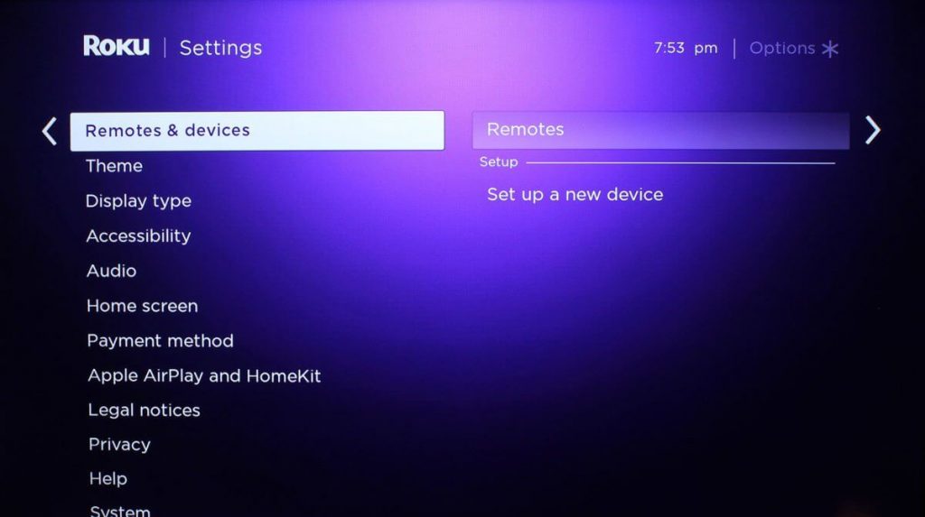Select Remotes and devices