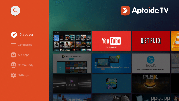 Aptoide TV - NordVPN on Google TV