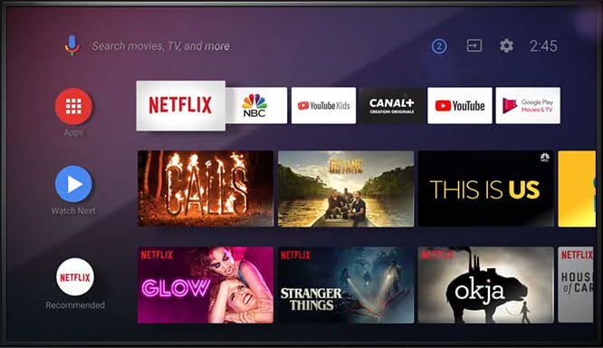 Discovery Plus on Sony Smart TV- click the search icon