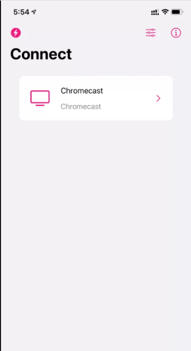 select your Chromecast device