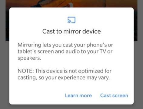 Screen Mirror on Google TV