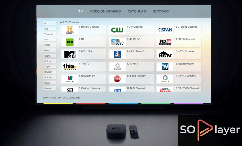 SoPlayer on Apple TV