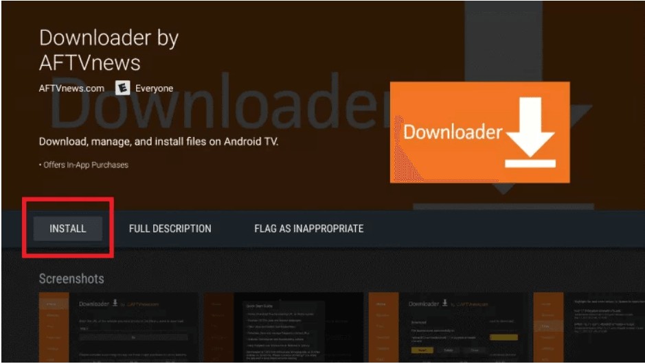 install downloader to install popcorn time for TiVo stream
