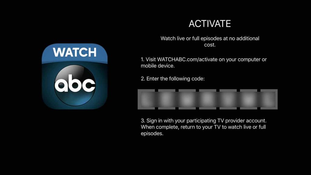 you will get an activation code on Apple TV