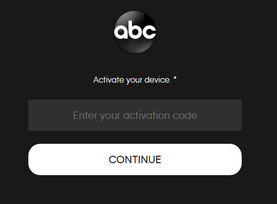 enter the activation code and click on continue