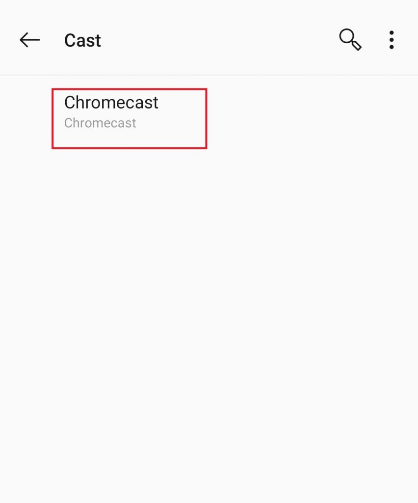 Chromecast CNBC - choose the device