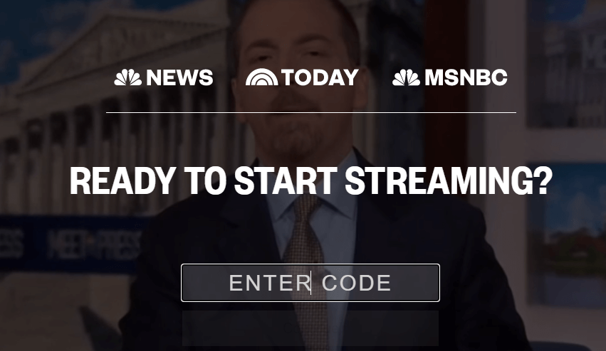 enter the activation code to watch MSNBC on Firestick 