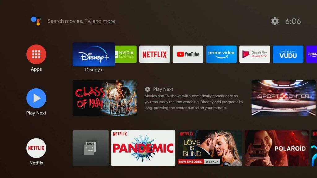 Netflix on JVC Smart TV- choose the Netflix app