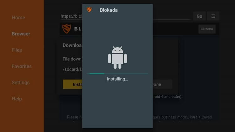 Blokada will be installed in Firestick