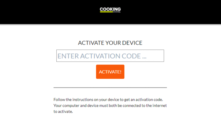 Activate Cooking Channel on Roku