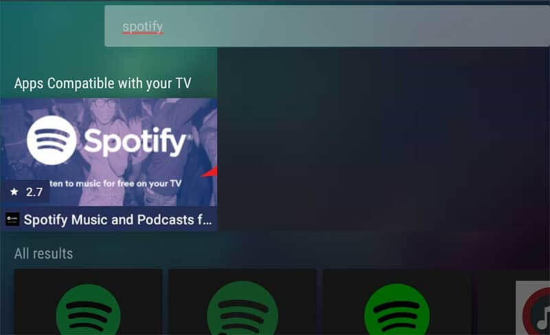 Spotify on JVC Android TV