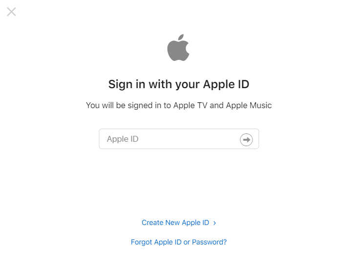 Sign in with with your Apple ID credentials
