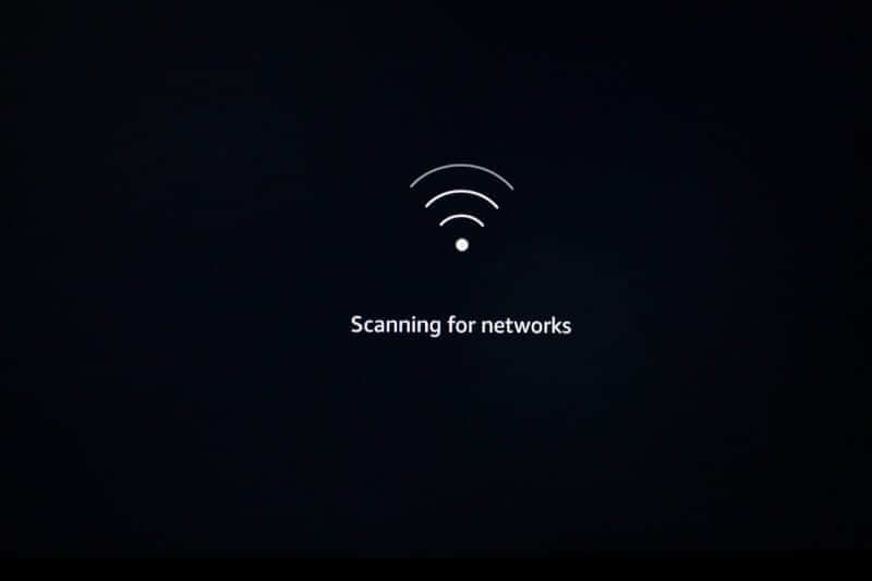 your device will scan for the wifi network to set up Firestick