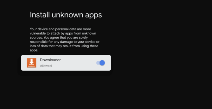 flip the downloader to install unknown apps