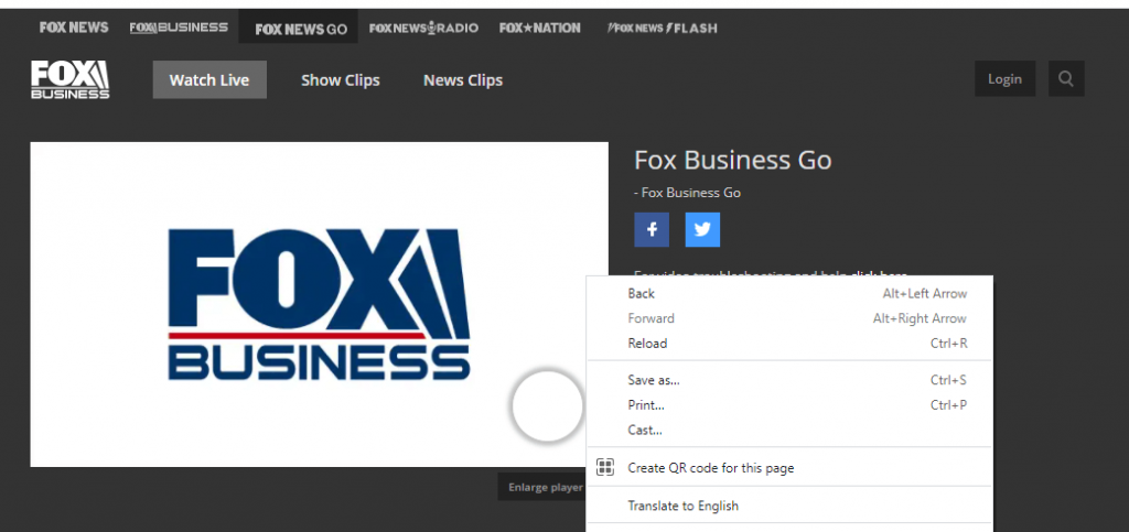 Chromecast Fox Business Network from Computer