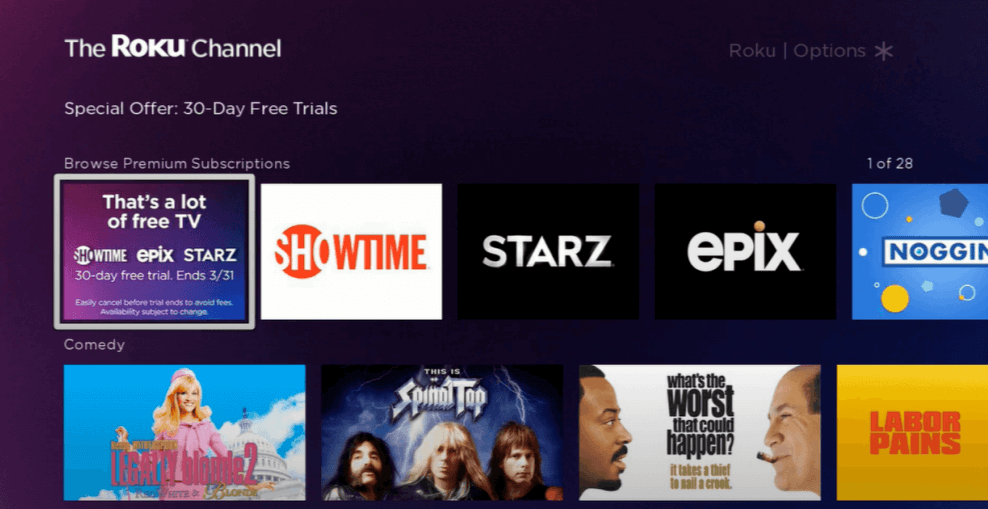  Cinemax on Roku- Browse Premium Subscription