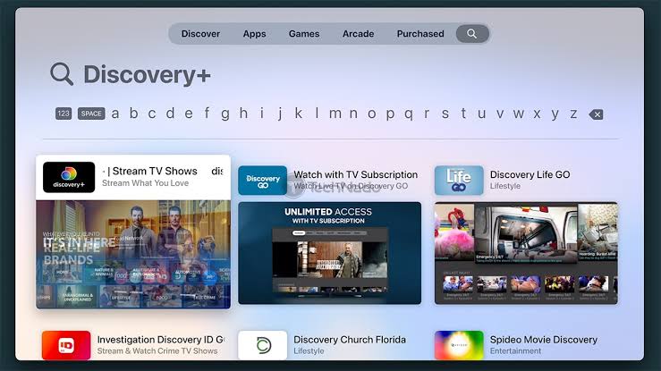 Search Discovery Life on Apple TV