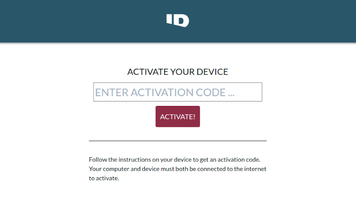 Activate Investigation Discovery on Apple TV