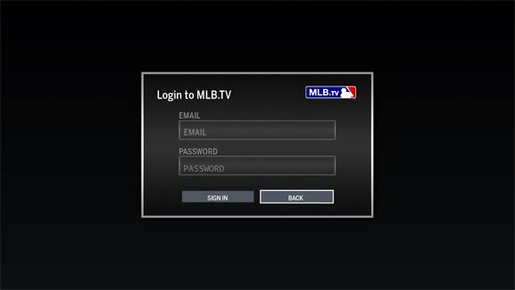 Log in to MLB TV