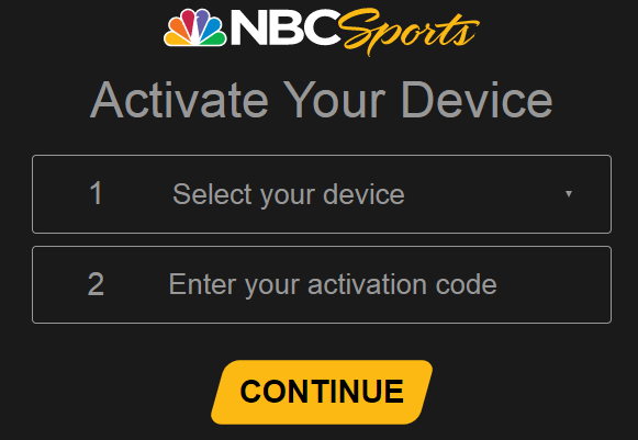 Activate NBC Sports Network on Roku
