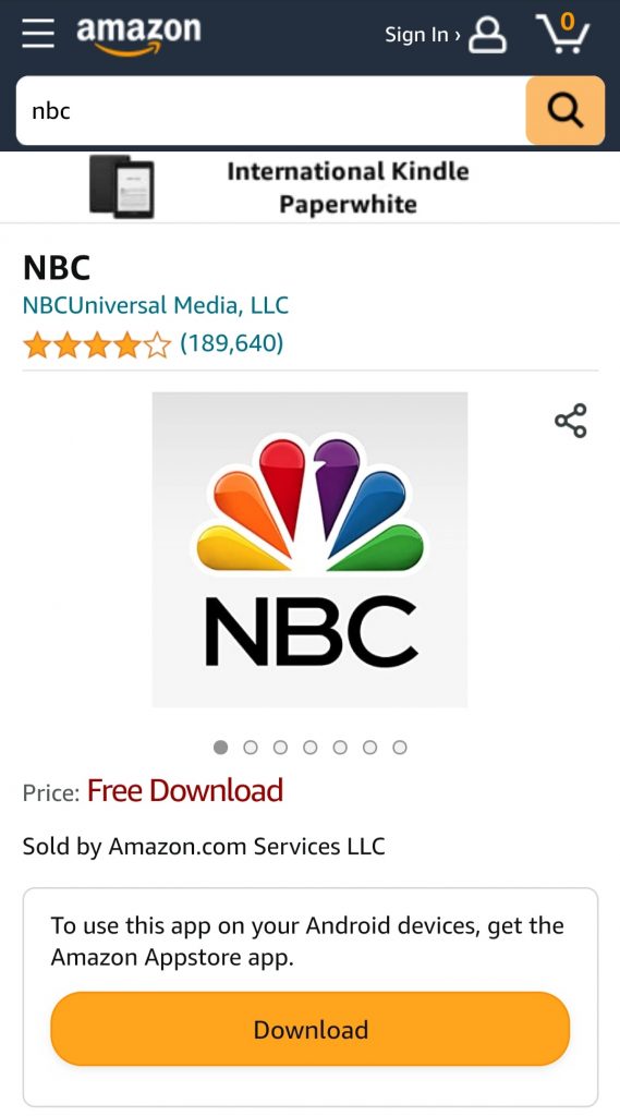 Download NBC on Firestick